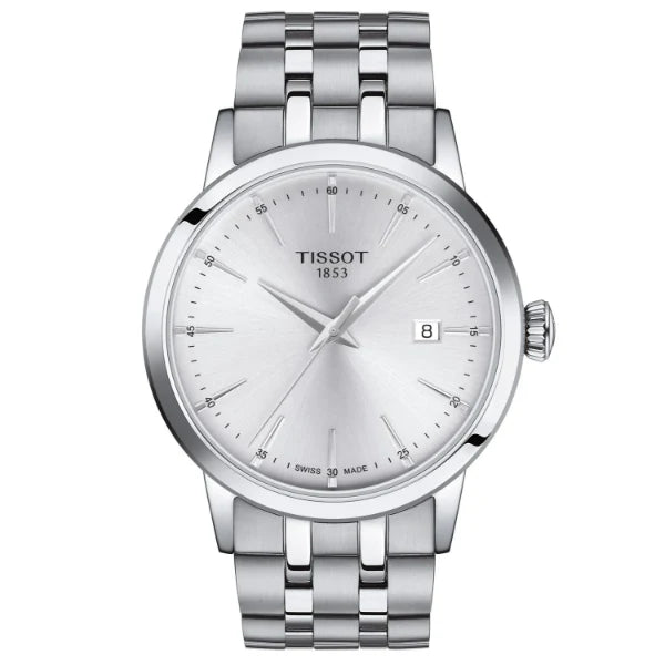 Tissot Classic Dream Silver Stainless Steel Silver Dial Quartz Watch for Men's - T129.410.11.031.00