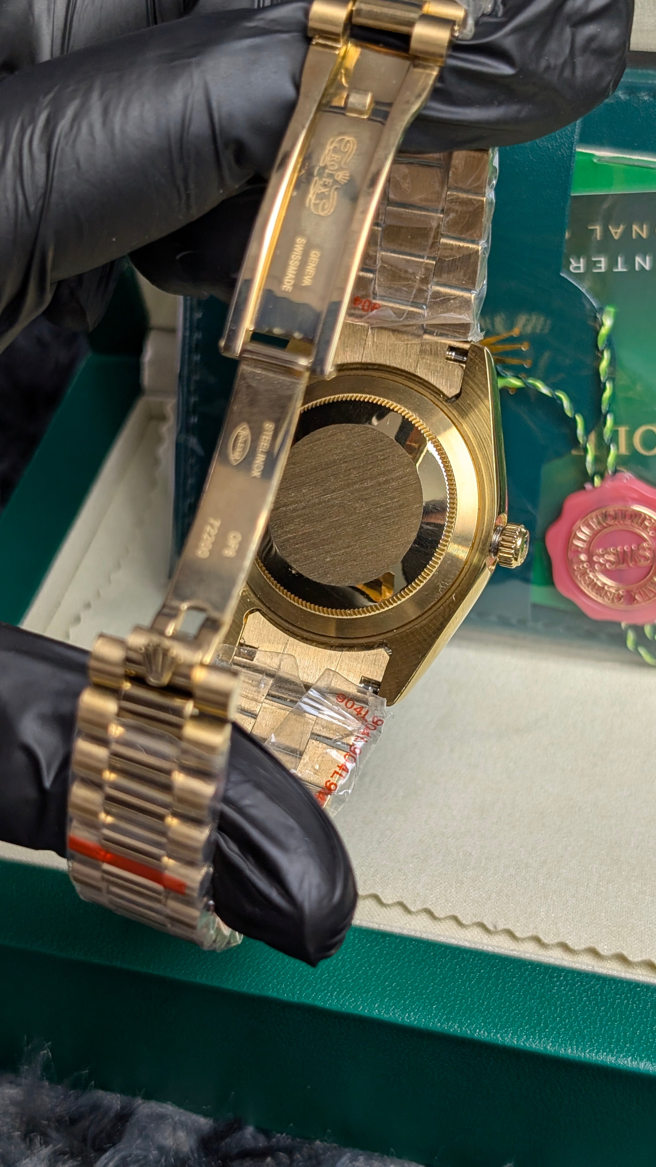 RLX Yellow Gold Day-Date  with Black Diamond Dial