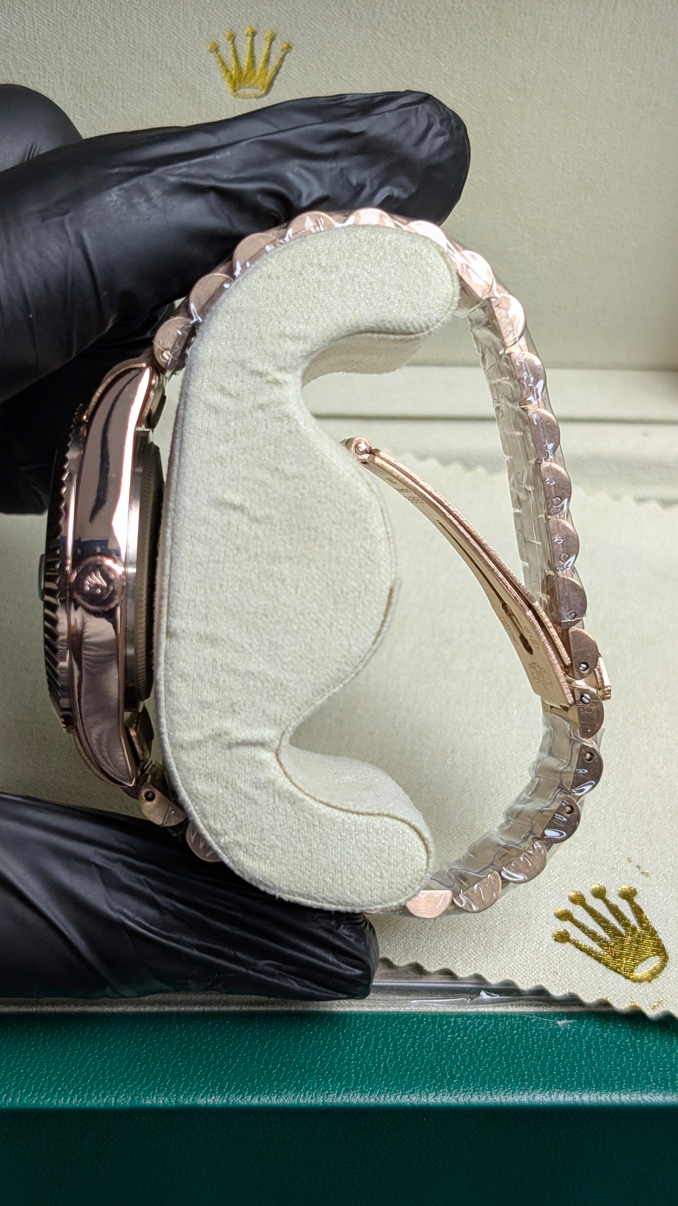 RLX Yellow Gold Day-Date  with Black Diamond Dial