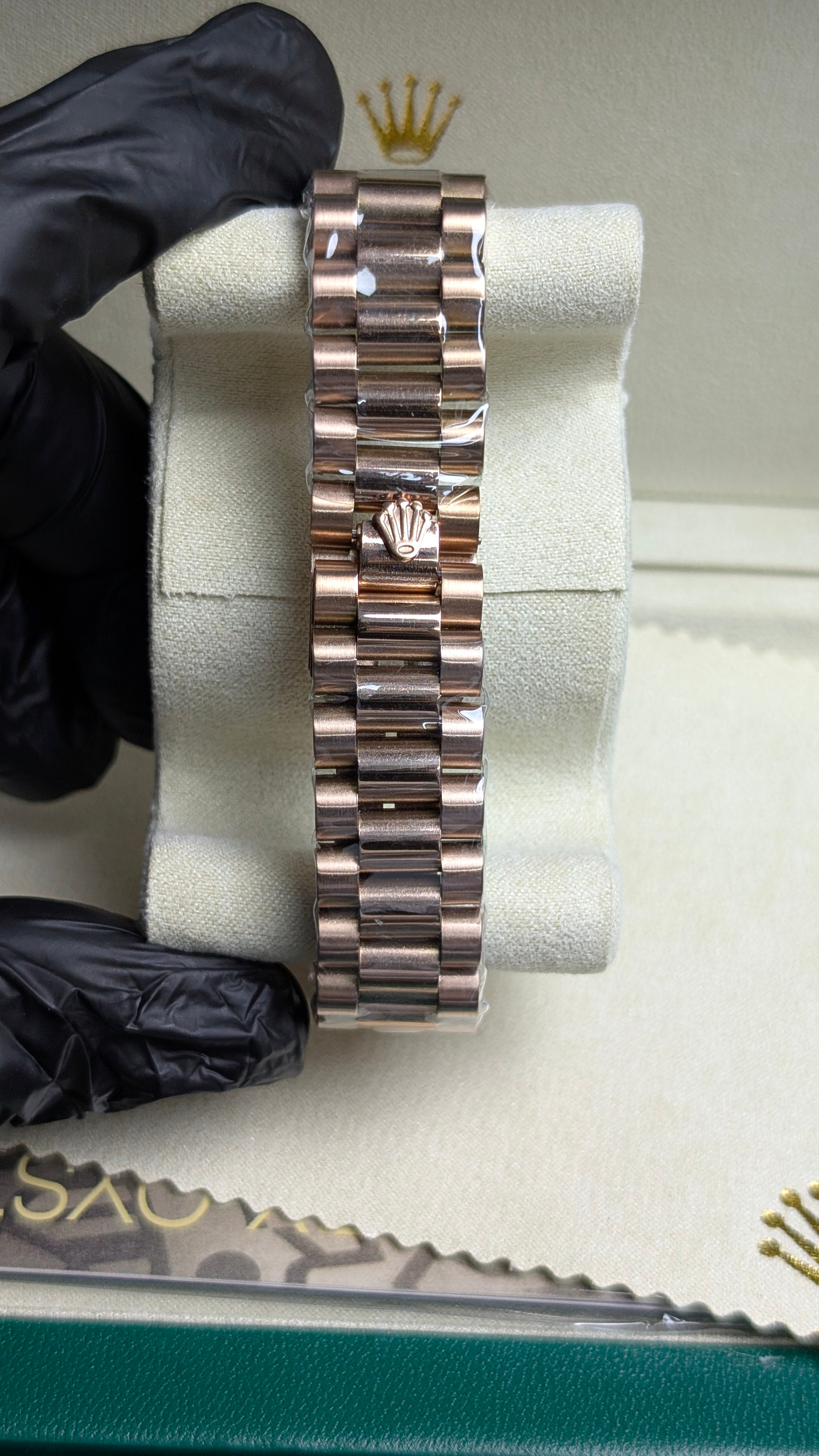 RLX Yellow Gold Day-Date  with Black Diamond Dial