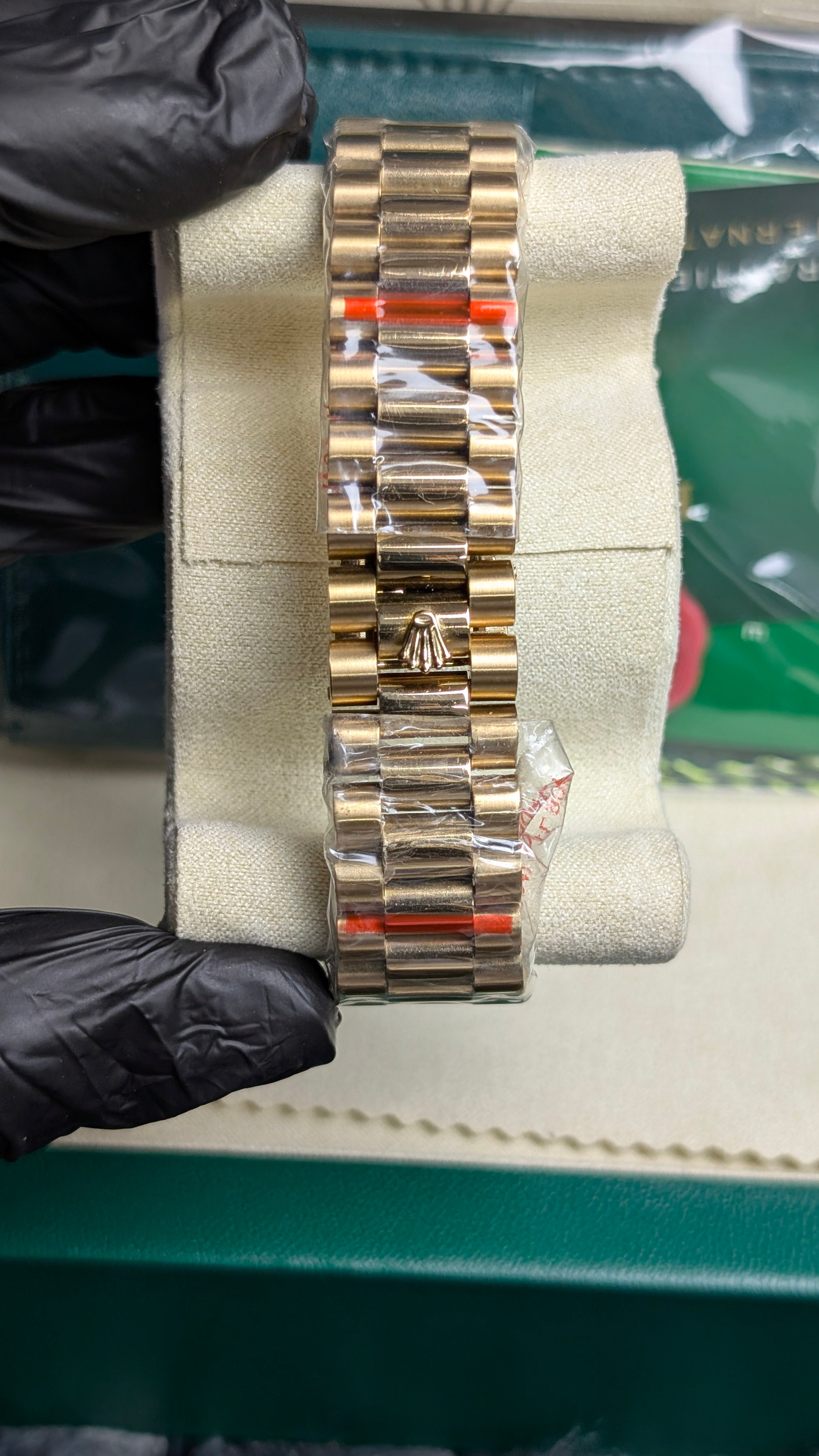 RLX Yellow Gold Day-Date  with Black Diamond Dial