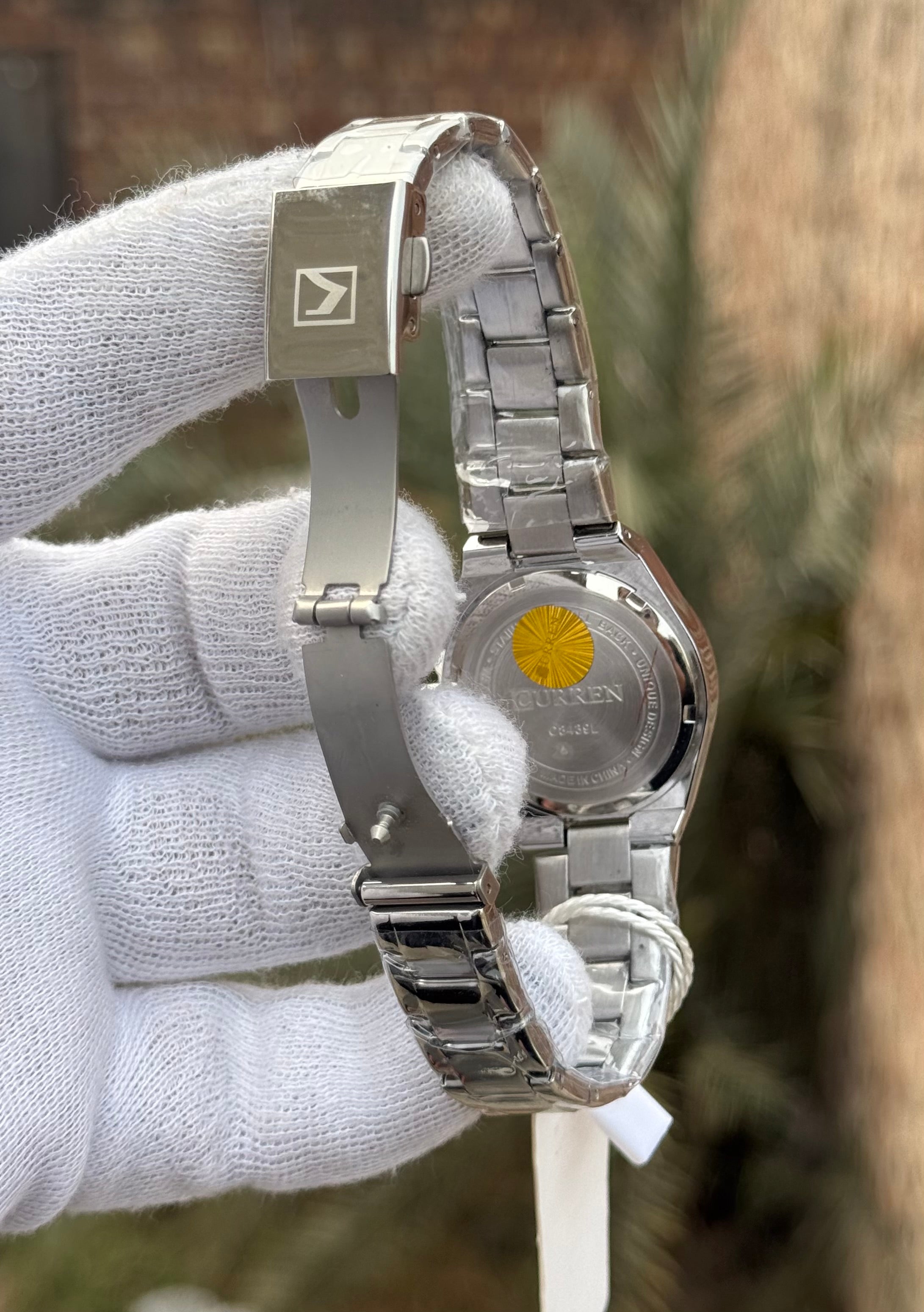 Curren Blanche - Minimalist Black Textured Dial