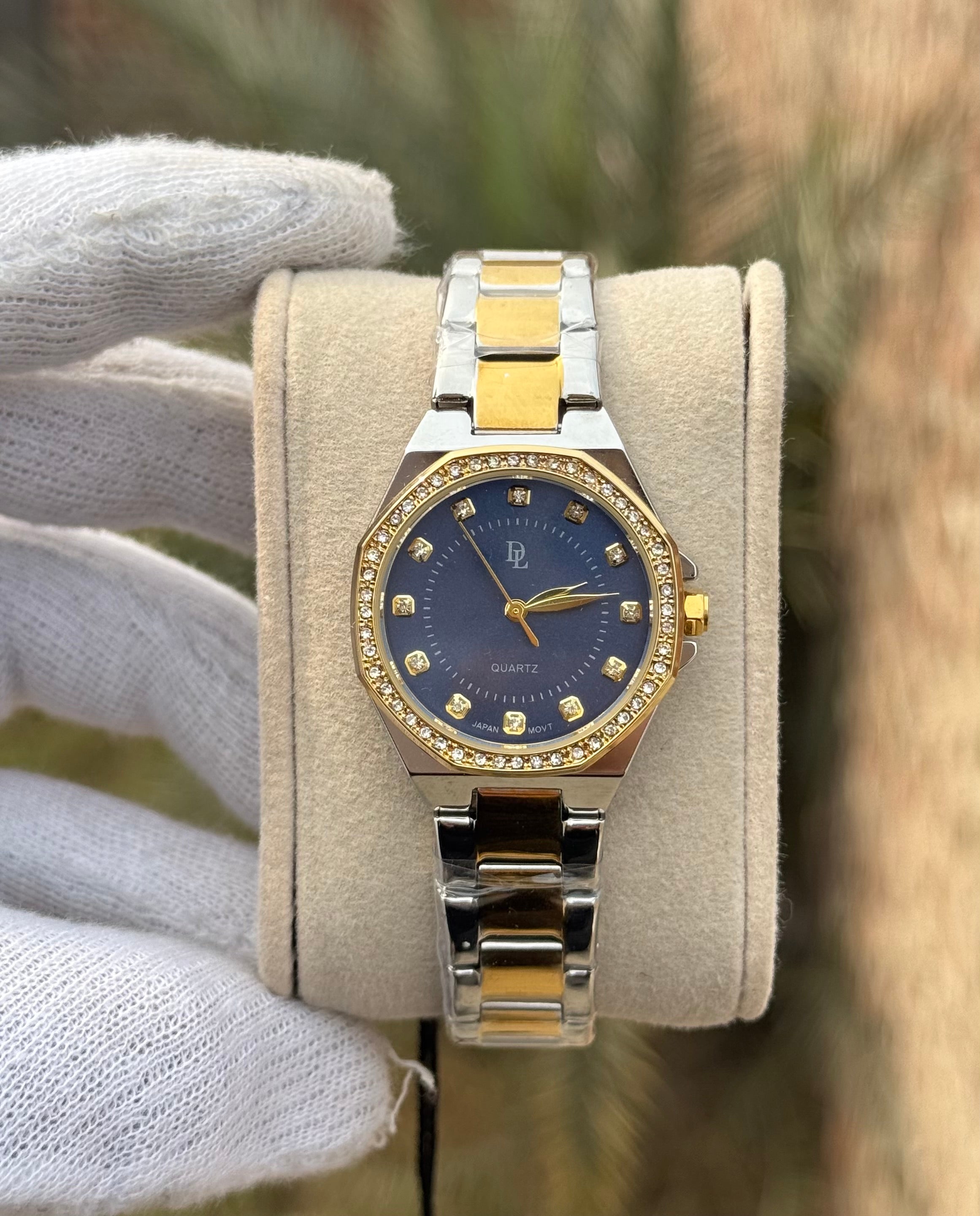 DL Luxury Edition - Deep Blue & Gold Diamond Watch