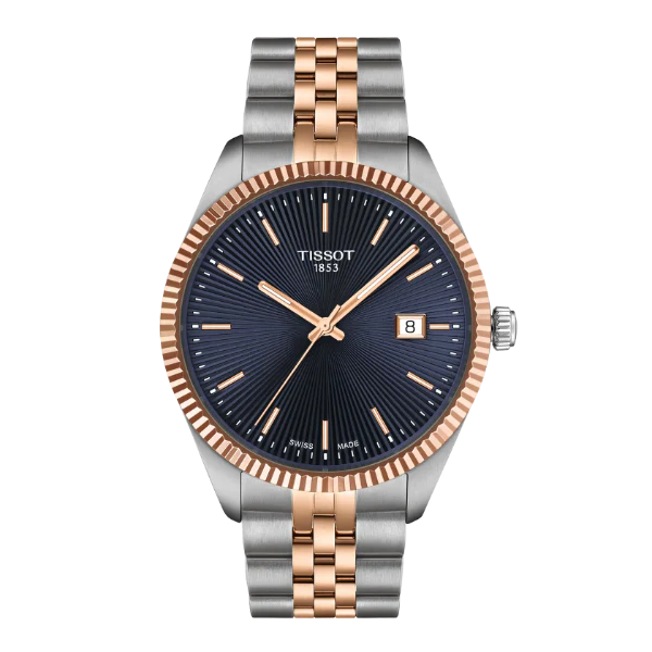 Tissot T-Classic Two-Tone Stainless Steel Blue Dial Quartz Watch for Gents - T156.410.22.041.00