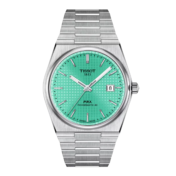 Tissot PRX Silver Stainless Steel Light Green Dial Automatic Watch for Gents - T137.407.11.091.01