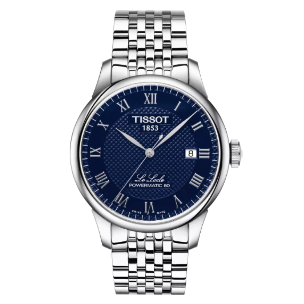 Tissot Le Locle Silver Stainless Steel Blue Dial Automatic Watch for Gents - T006.407.11.043.00
