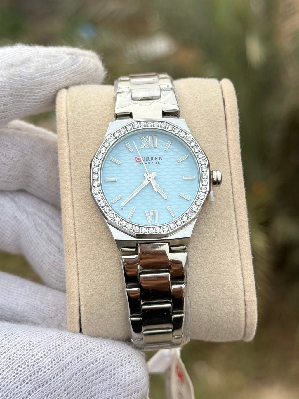 Curren Blanche Luxury - Sky blue -Wave Pattern Edition