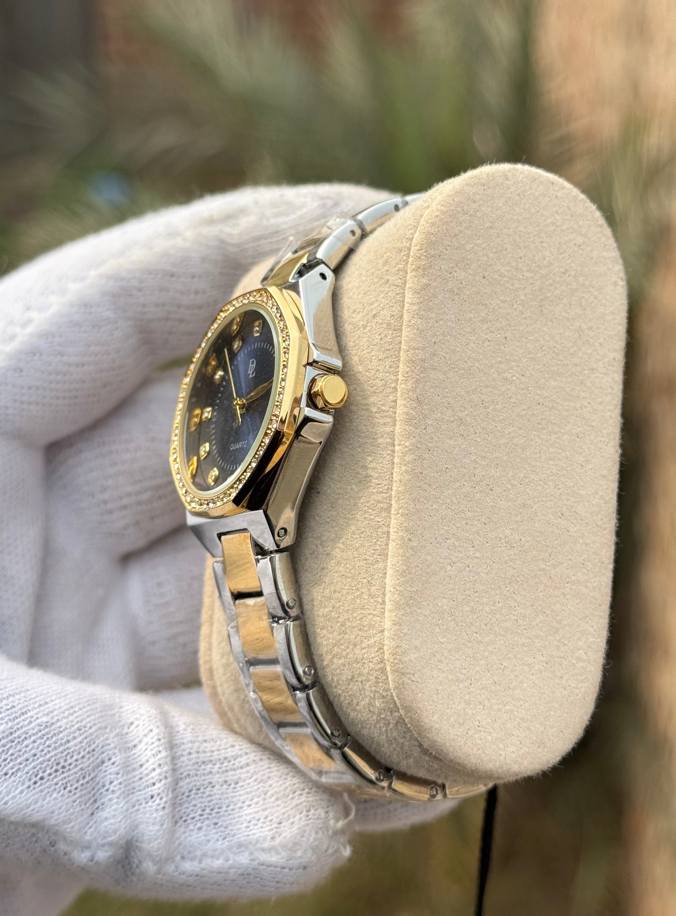 DL Luxury Edition - Deep Blue & Gold Diamond Watch