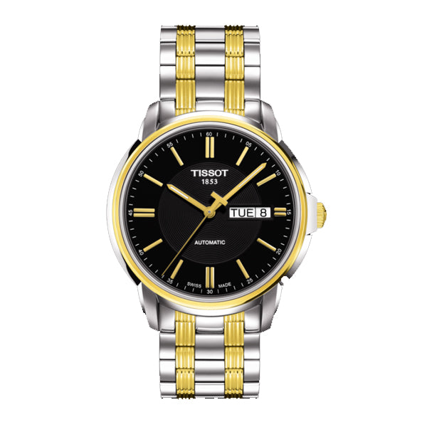 Tissot T-Classic Two-tone Stainless Steel Black Dial Automatic Watch for Men's - T-0654302205100
