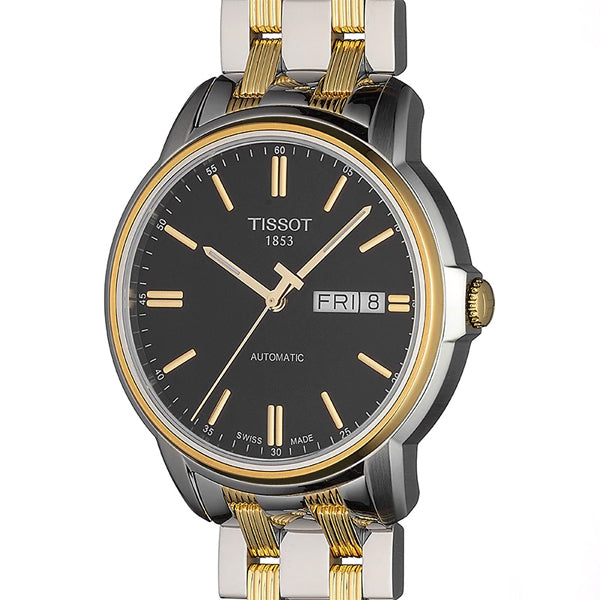 Tissot T-Classic Two-tone Stainless Steel Black Dial Automatic Watch for Men's - T-0654302205100