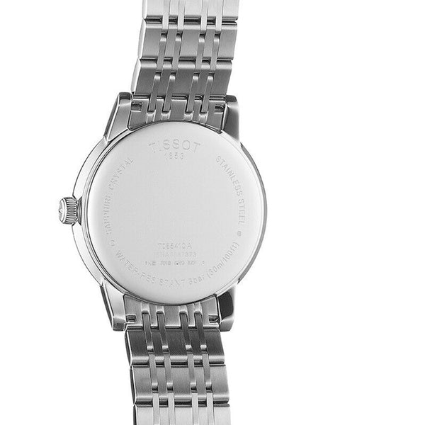 Tissot Carson Black Leather strap White Dial Quartz Watch for Men's - T-0854101601300