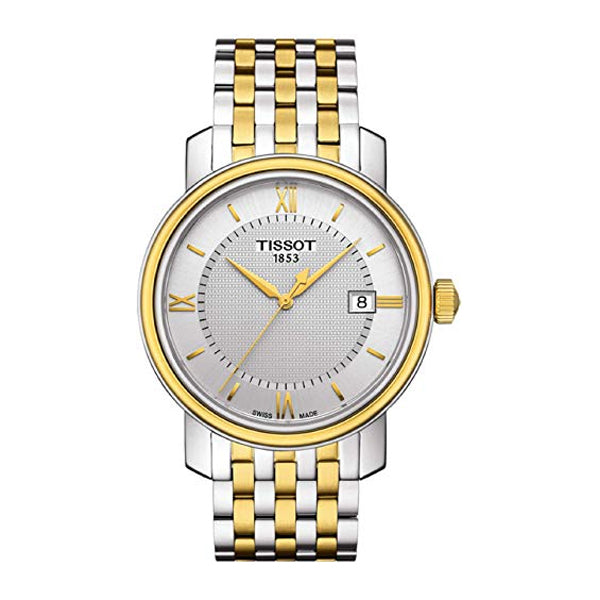 Tissot Bridgeport Two-tone Stainless Steel Silver Dial Quartz Watch for Men's - T-0974102203800