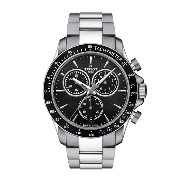 Tissot V8 Silver Stainless Steel Black Dial Quartz Watch for Men's - T-1064171105100