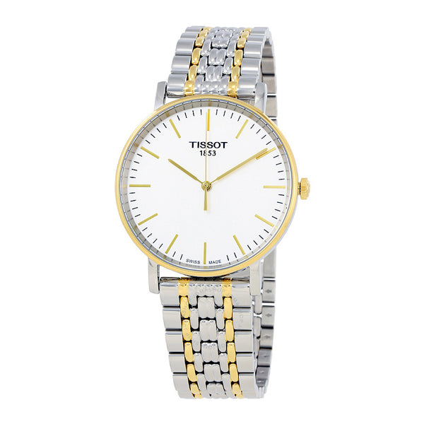 Tissot everytime Medium Two-tone Stainless Steel White Dial Quartz Watch for Unisex - T-1094102203100