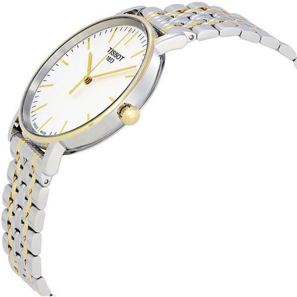 Tissot everytime Medium Two-tone Stainless Steel White Dial Quartz Watch for Unisex - T-1094102203100