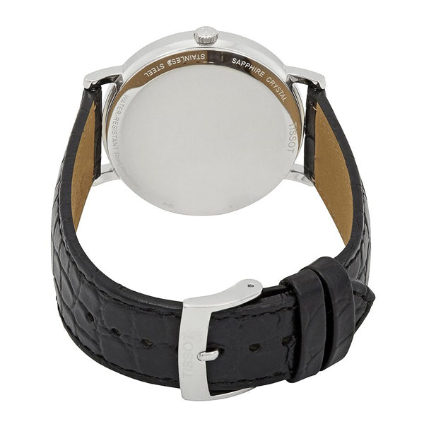 Tissot everytime Medium Black Leather strap Black Dial Quartz Watch for Men's - T109.410.16.053.00