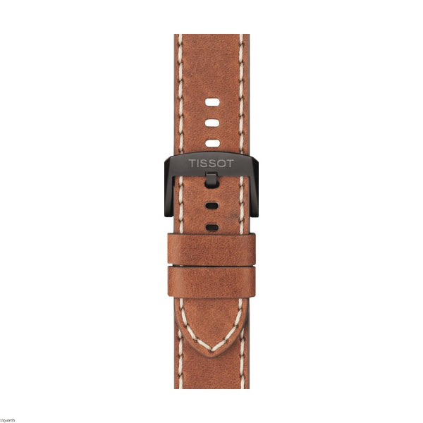Tissot Chrono XL Beige Leather Black Dial Quartz Watch for Men's- T 116.617.36.057.00