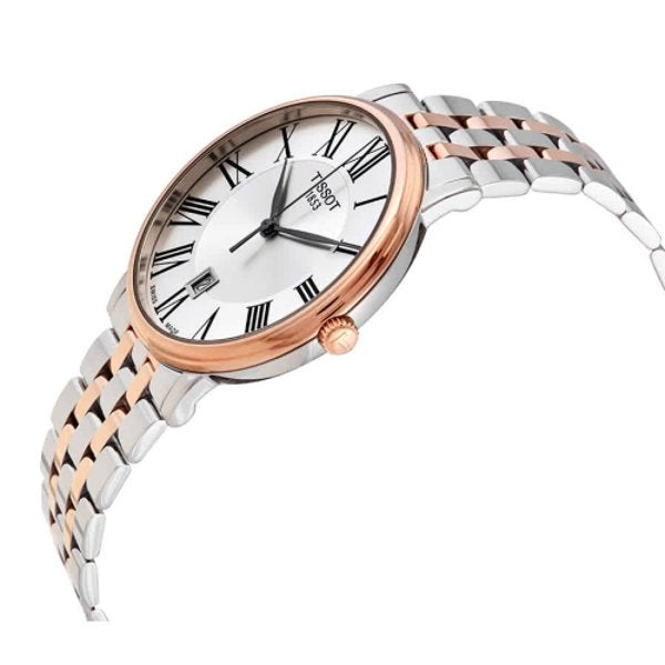 Tissot Carson Premium Two-Tone Stainless Steel Silver Dial Quartz Watch for Men's - T122.410.22.033.00