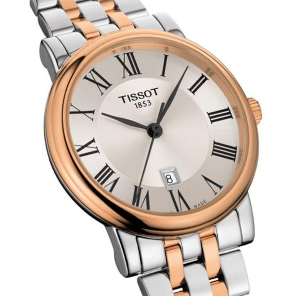 Tissot Carson Premium Two-Tone Stainless Steel Silver Dial Quartz Watch for Men's - T122.410.22.033.00