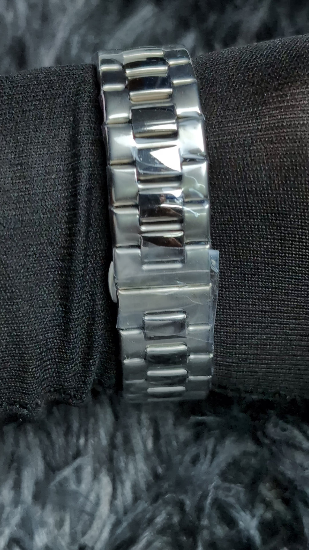 New Longbo Crsytal Dial Watch Pure Silver