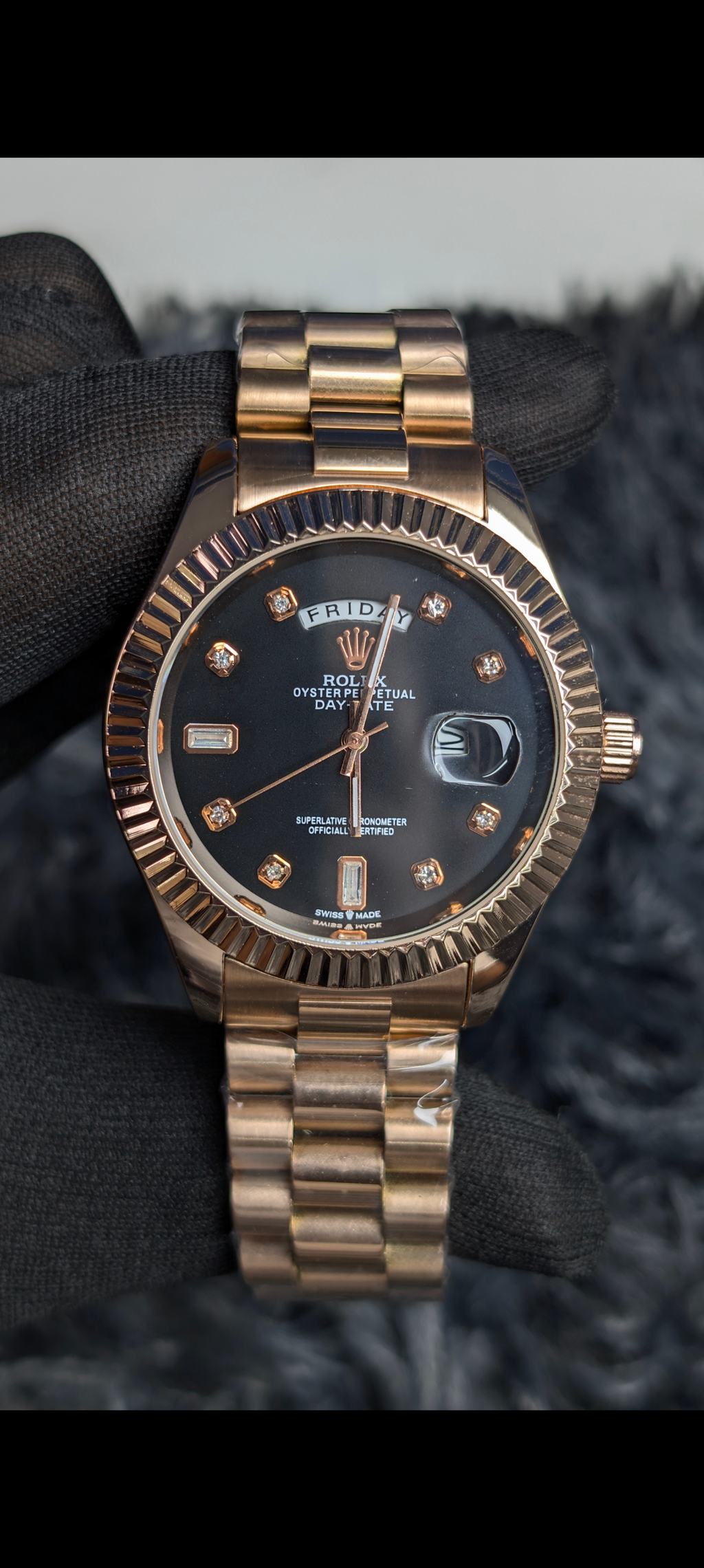 RLX Pink Gold Day-Date 36 Watch