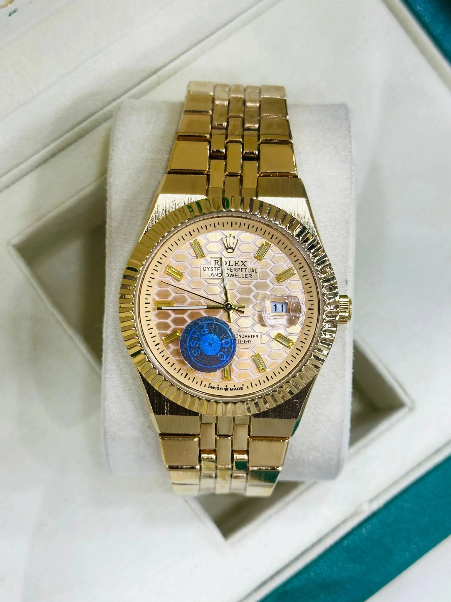 Rolex Land Dweller Oyster Perpetual Gold Watch